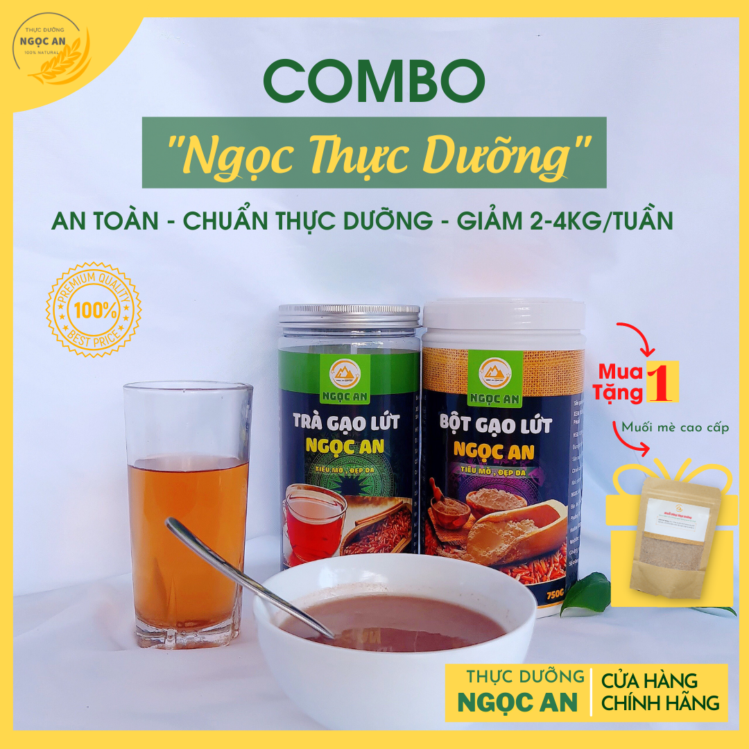 Combo bột và trà thực dưỡng Ngọc An