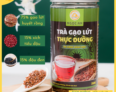 Hướng dẫn cách dùng set bột trà gạo lứt Thực dưỡng Ngọc An